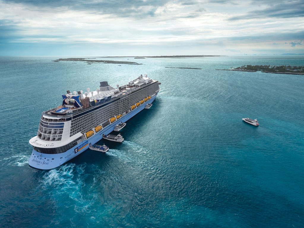 Royal Caribbean ship at CocoCay port