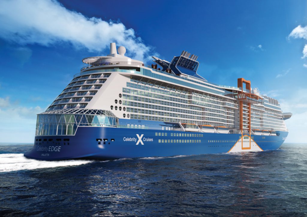 Celebrity Edge Cruise Ship sailing in open seas